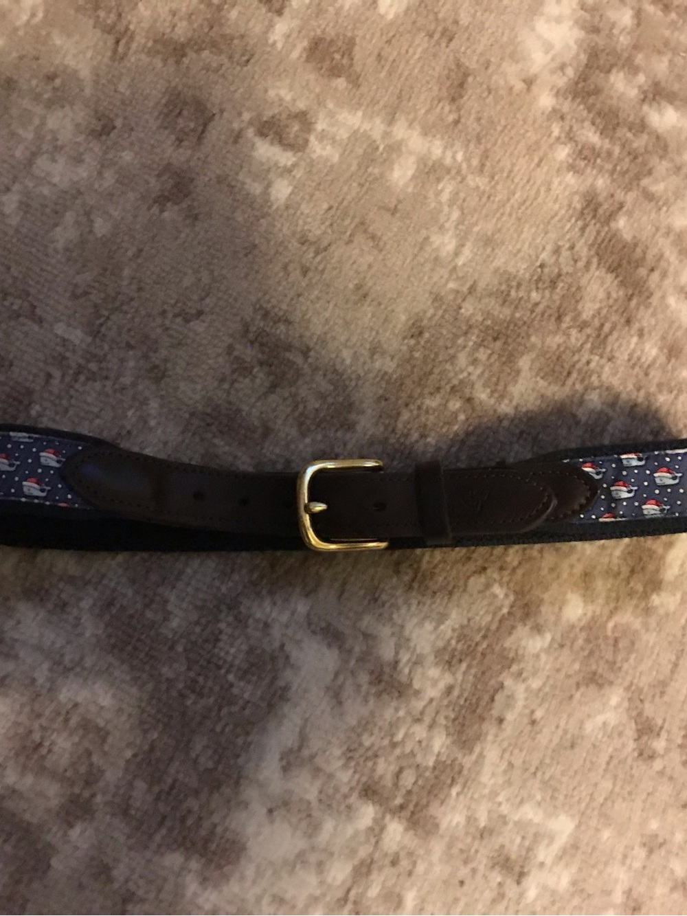 Vineyard Vines Kids Canvas Santa Whale Belt